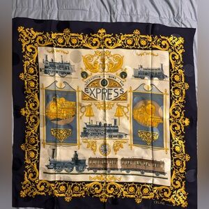 Celine train silk scarf